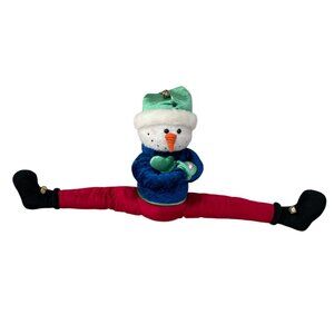 Vtg Gemmy Shivering Snowman Door Draft Stopper Mantle Motion Sensor Talks VIDEO